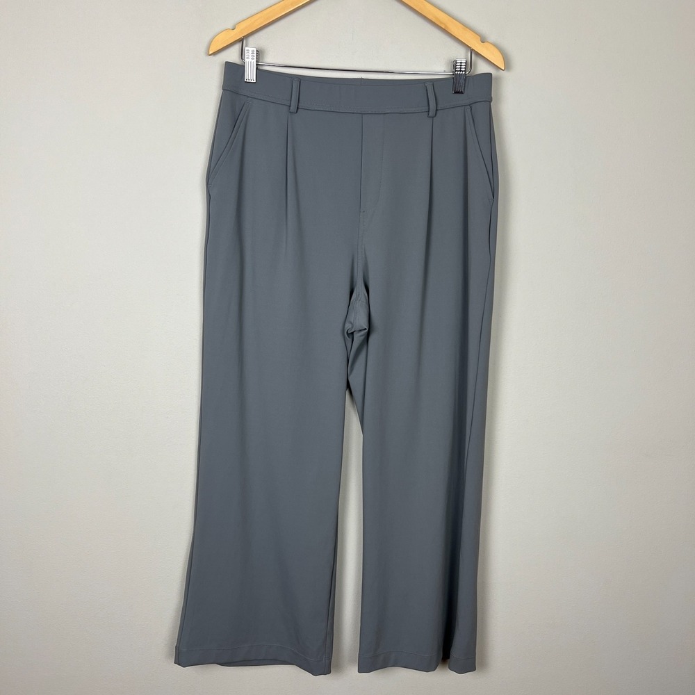 Halara High Waisted Pocket Straight Leg Work Pants Womens‎ PL Petite Large Gray